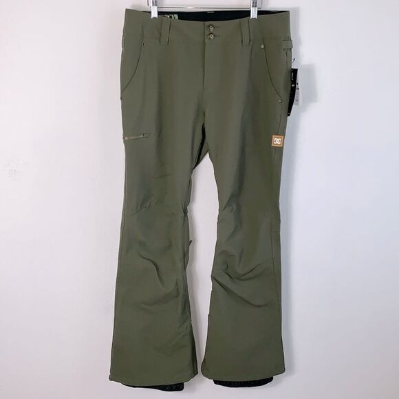 NWT DC Women’s Viva 15K Shell Snow Snowboarding Pants Olive Green Sz L - Picture 1 of 16